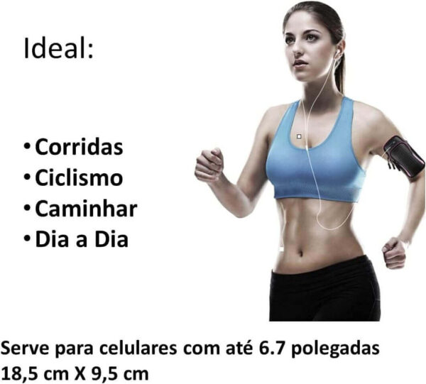 Braçadeira Suporte Braço Celular Treino Corrida Esportiva