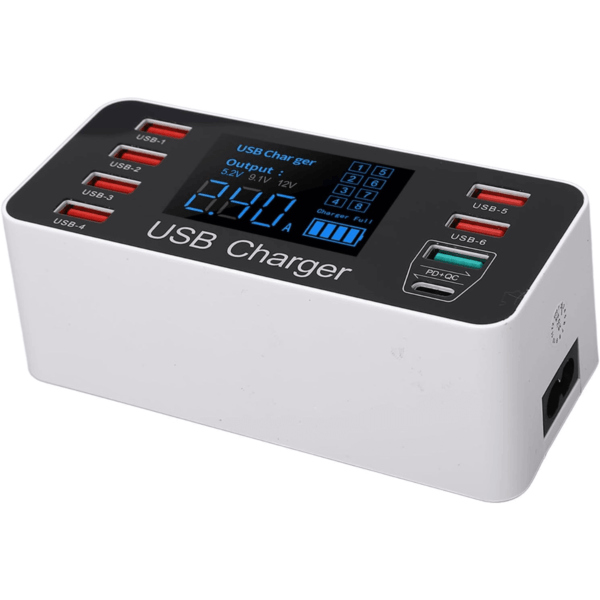Carregador Usb Rápido Com Porta Qc3.0 40w Estação De Carrega - Imagem 2