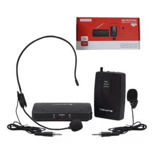 Microfone Profissional Lapela Headset S/fio Alcance 30 A 50m