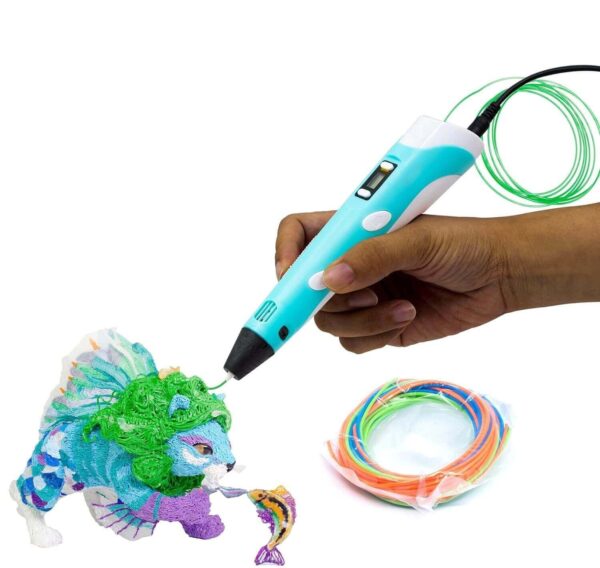 Caneta 3d Impressora Profissional 12v Com Filamentos + Fonte - Imagem 2