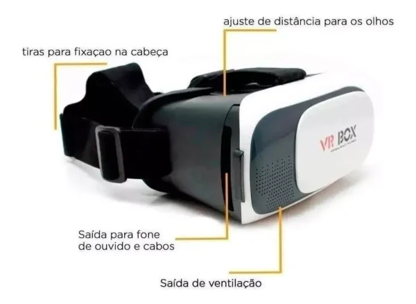 Óculos Vr Box 2.0 Realidade Virtual + Controle Cardboard 3d - Imagem 5