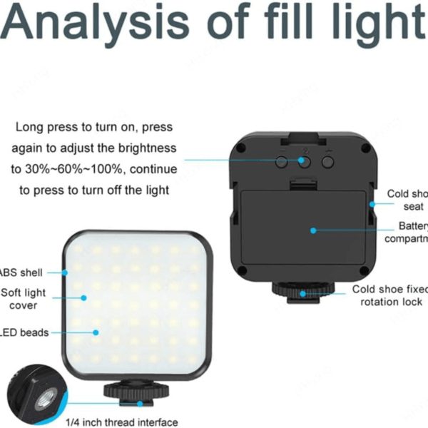 Kit De Vlogg Filmagem Microfone Tripé Luz Live Profissional - Imagem 2