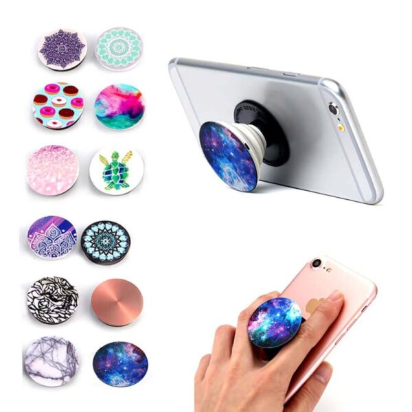 Kit 6 Suporte De Mão Dedos Para Celular Selfie Pop Clip Com Strass - Imagem 2
