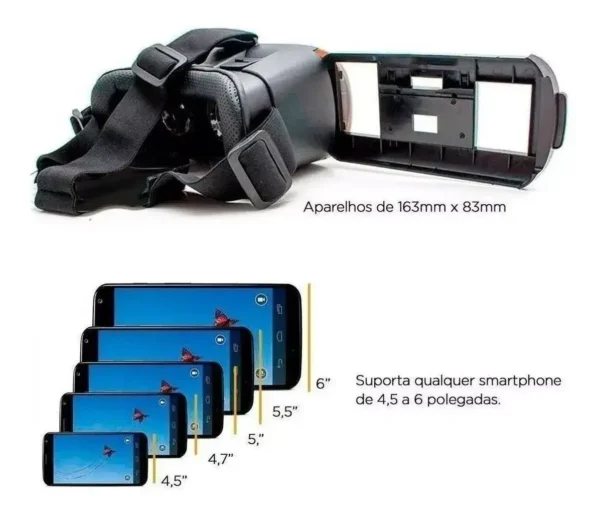 Óculos Vr Box 2.0 Realidade Virtual + Controle Cardboard 3d - Imagem 10