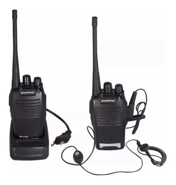 Kit 2 Radio Walk Talk Comunicador 16 Ch 12km Baofeng 777s Ht - Imagem 4