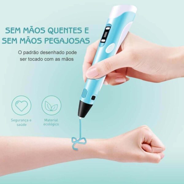 Caneta 3d Impressora Profissional 12v Com Filamentos + Fonte - Imagem 7
