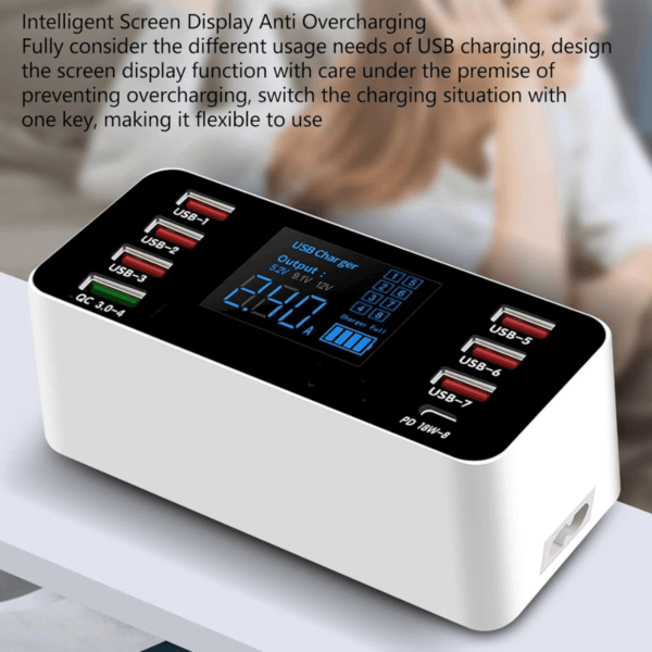Carregador Usb Rápido Com Porta Qc3.0 40w Estação De Carrega - Imagem 10