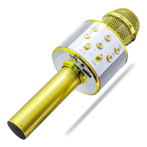 Microfone Bluetooth Karaoke Sem Fio Youtuber Reporter Cores - Imagem 10
