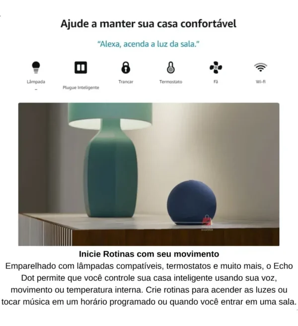 Amazon Echo Dot 5th Gen com assistente virtual Alexa - Imagem 2