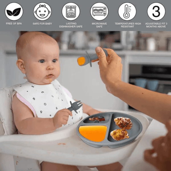 Kit Silicone Introdução Alimentar 6 Pçs Ventosa Blw Bpa Free - Imagem 10