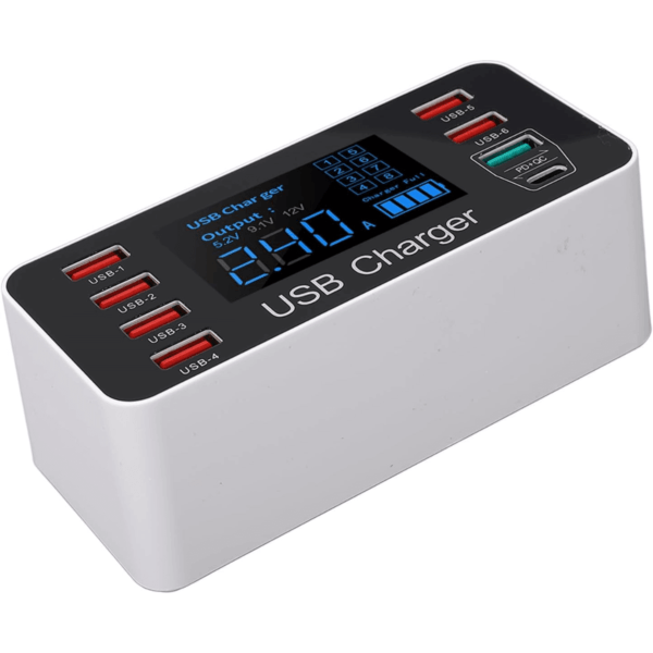 Carregador Usb Rápido Com Porta Qc3.0 40w Estação De Carrega - Imagem 9