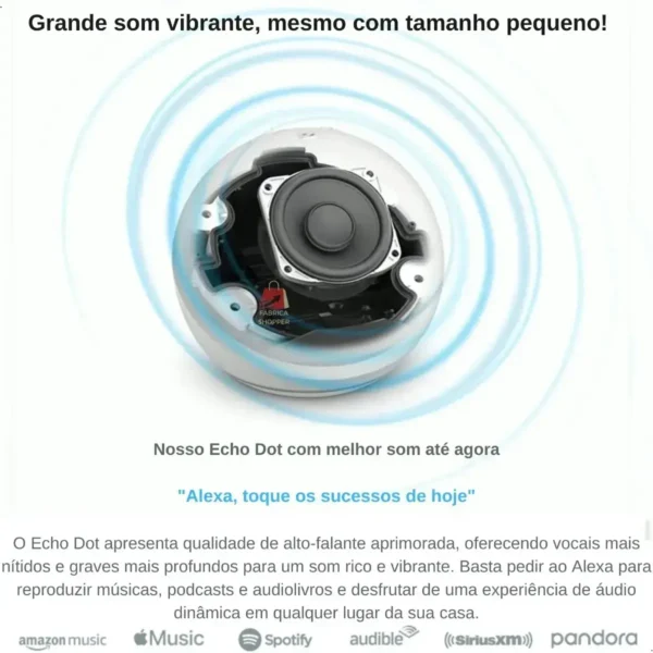 Amazon Echo Dot 5th Gen com assistente virtual Alexa - Imagem 4