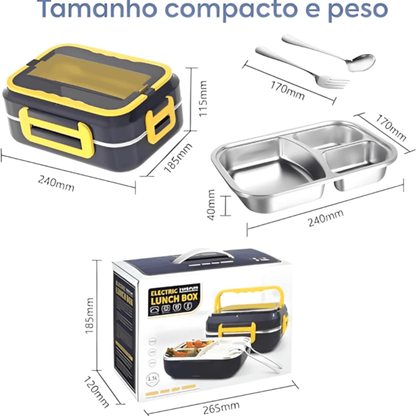 Marmita Elétrica Veicular 12v/bivolt Aquecedor De Alimentos - Imagem 4