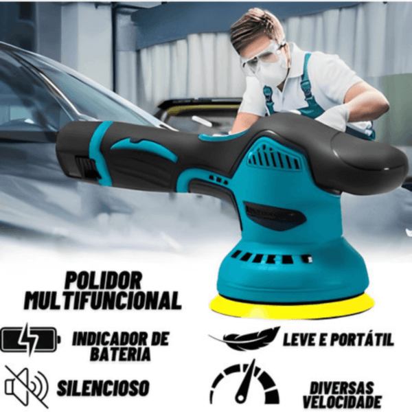 Lixadeira Politriz Sem Fio 12v Portátil Bateria 5000 Rpm - Imagem 5