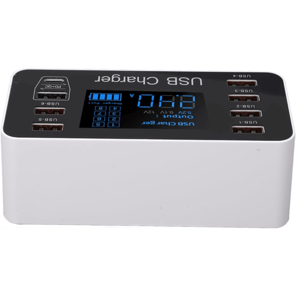 Carregador Usb Rápido Com Porta Qc3.0 40w Estação De Carrega - Imagem 5