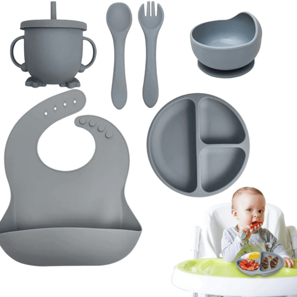 Kit Silicone Introdução Alimentar 6 Pçs Ventosa Blw Bpa Free - Imagem 6