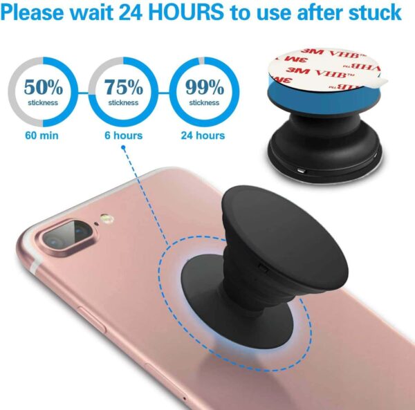 Kit 6 Suporte De Mão Dedos Para Celular Selfie Pop Clip Com Strass - Imagem 8