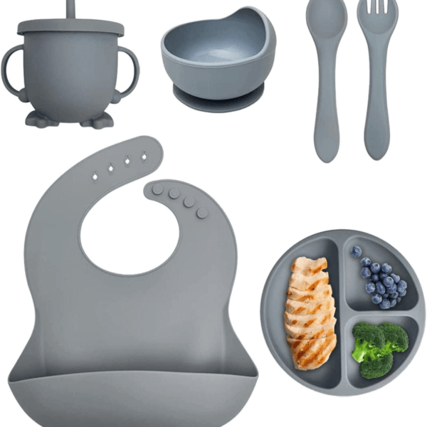 Kit Silicone Introdução Alimentar 6 Pçs Ventosa Blw Bpa Free - Imagem 4