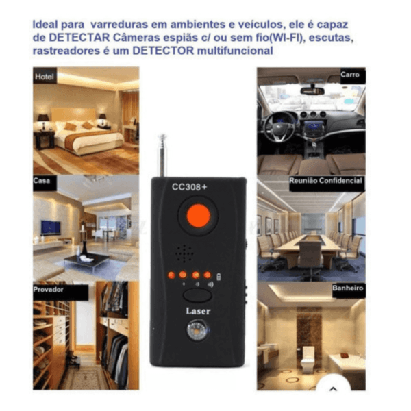 Detector Localizador Cc308 De Cameras Escutas Grampos Oculto - Imagem 9