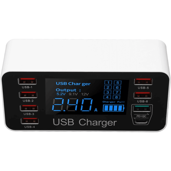 Carregador Usb Rápido Com Porta Qc3.0 40w Estação De Carrega - Imagem 6