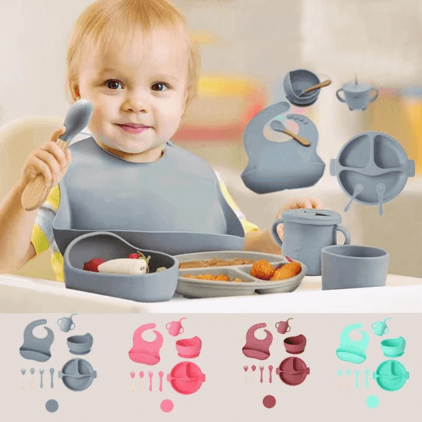 Kit Silicone Introdução Alimentar 6 Pçs Ventosa Blw Bpa Free - Imagem 5