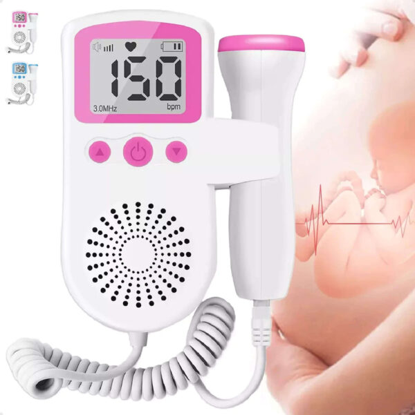 Sonar Fetal Doppler Batimentos Cardiacos Ultrassom Bebe Led - Imagem 4