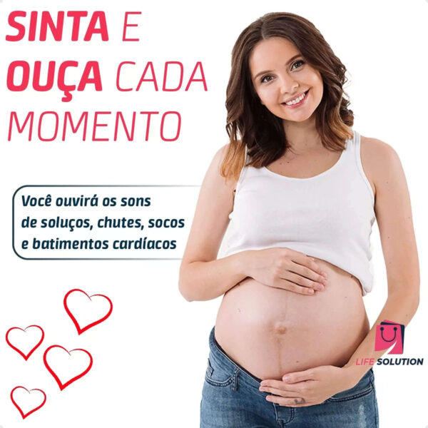 Sonar Fetal Doppler Batimentos Cardiacos Ultrassom Bebe Led - Imagem 3
