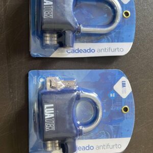 Cadeado Antifurto Lua Tek C/ Som 3 Chaves Resistente À Chuva