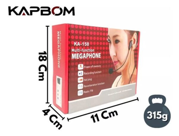 Megafone Amplificador Professor Voz Microfone Radio Fm Usb - Imagem 4