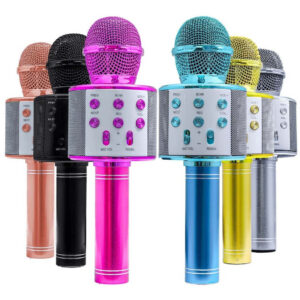 Microfone Bluetooth Karaoke Sem Fio Youtuber Reporter Cores