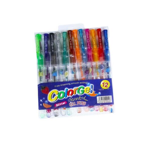 Caneta Gel Com Aroma de frutas e Glitter - Imagem 2