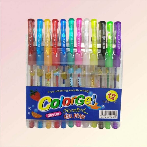 Caneta Gel Com Aroma de frutas e Glitter - Imagem 3