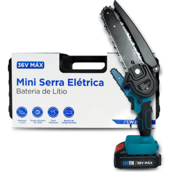 Motoserra Elétrica 2 Bateria Bivolt Recarregável Moto Serra - Imagem 11