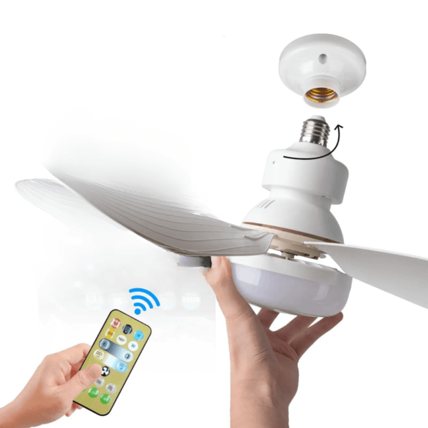 Ventilador De Teto De 3 modos Lâmpada Led Silenciosa Moderna - Imagem 7