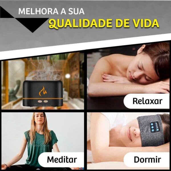 Difusor Aromatizador Umidificador Chamas Ar Óleos Essenciais - Imagem 11