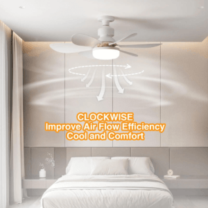 Ventilador De Teto De 3 modos Lâmpada Led Silenciosa Moderna