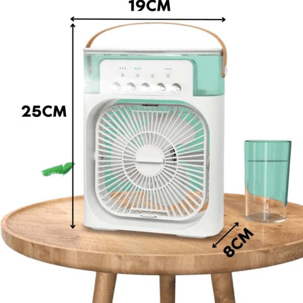 Ventilador Portátil grande de mesa Umidificador Climatizador Led Água e Gelo 3 Velocidades Led Início / Umidificadores & Ventiladores / Ventilador Portátil grande de mesa U - Imagem 4