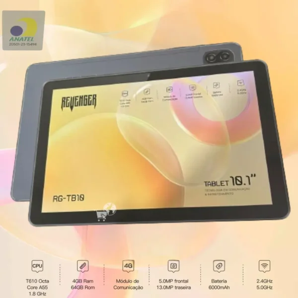 Tablet Revenger Rg Tb10 Top Novidade Tela 10.1 64gb - Imagem 3