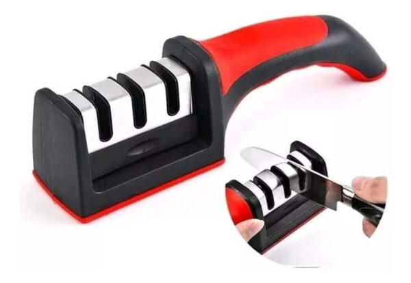 Afiador Amolador De Facas E Tesouras 3 In 1 Profissional Top - Imagem 3
