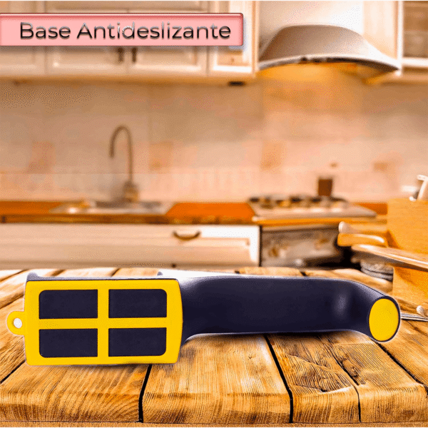 Afiador de Facas e Tesouras 4-em-1 Premium Aço Inox Base Antiderrapante Ergonômica Afiação de Precisão Amolador Manual - Imagem 2
