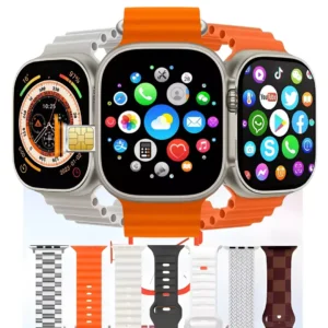 Smartwatch Howear Hw Ultra2 4G 2/64gb 7 Pulseiras Android Amoled 2 Cameras Wifi