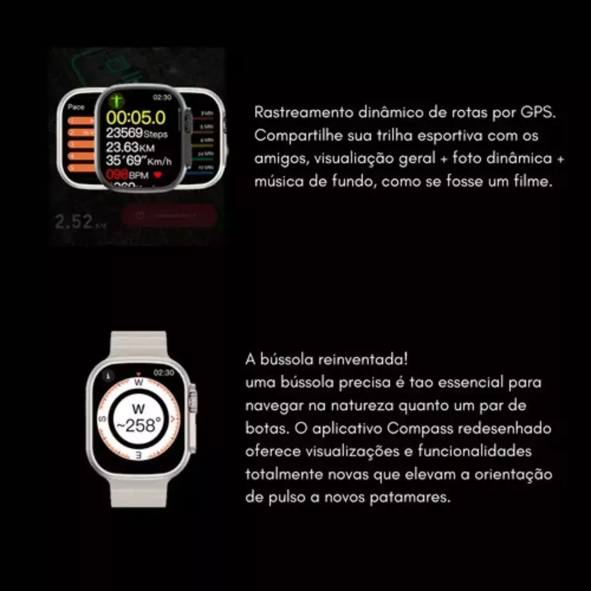 Smartwatch Microwear Ultra 4 Plus 49mm Serie 10 2GB Tela Amoled Lançamento - Imagem 5
