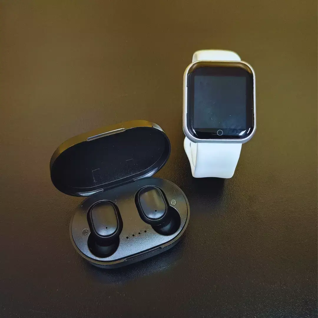 Kit Smartwatch D20S 2024 + Fone Airdots TWS Bluetoorth